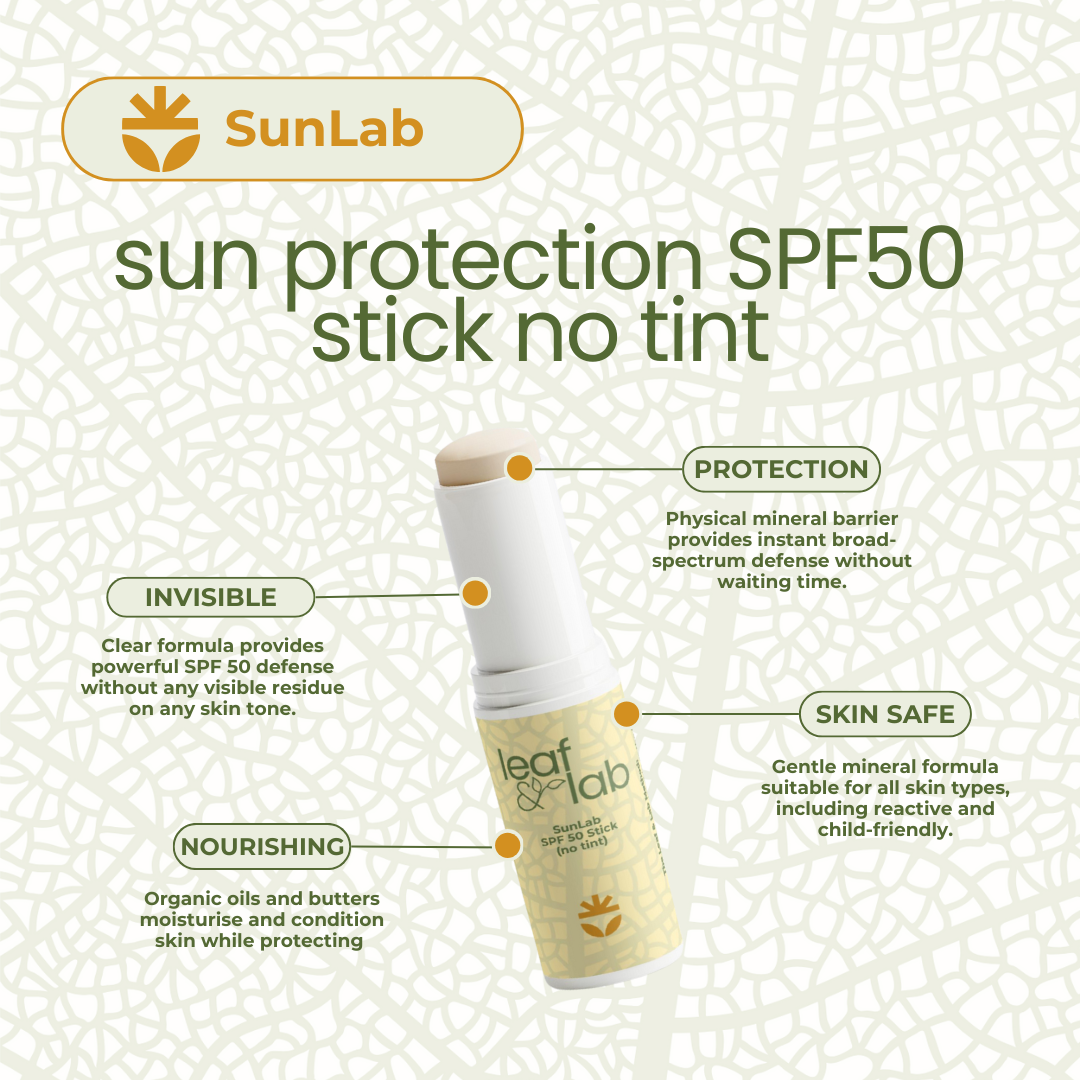 SunLab Sun Protection SPF50 Stick No Tint 12g Leaf Lab sunlab-sun-protection-spf50-stick-no-tint-12g-leaf-lab