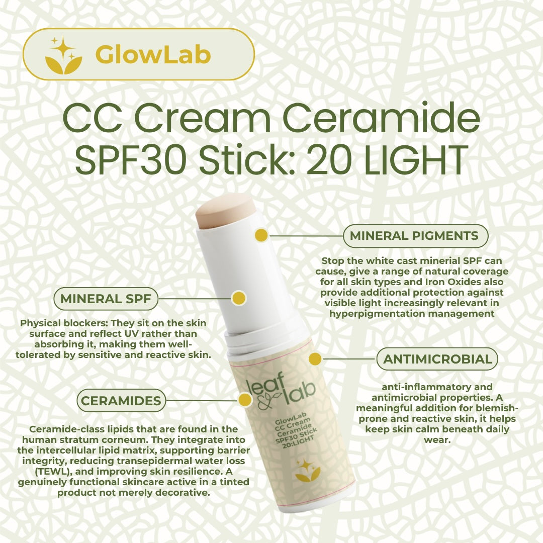 GlowLab CC Cream Ceramide SPF30 Stick: 20 LIGHT 13g