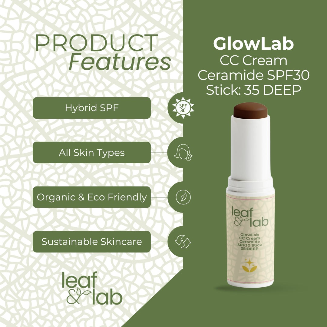 GlowLab CC Cream Ceramide SPF30 Stick: 35 DEEP 13g