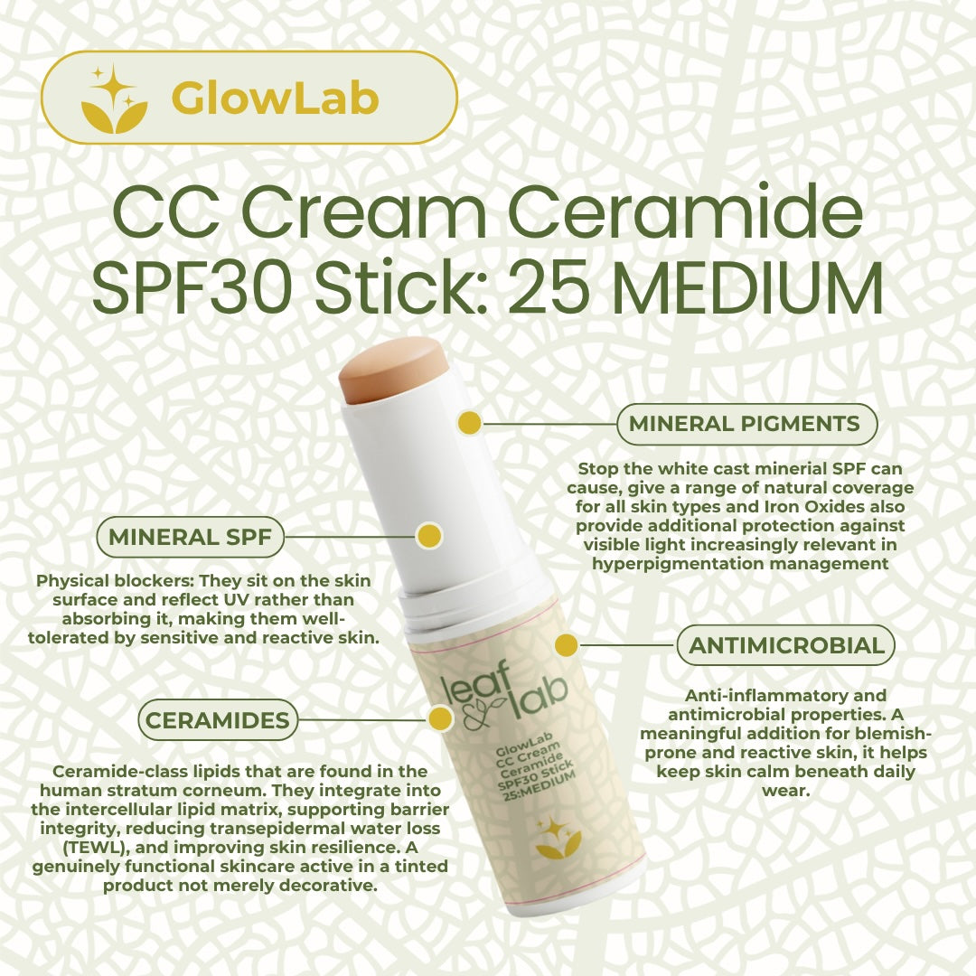 GlowLab CC Cream Ceramide SPF30 Stick: 25 MEDIUM 13g