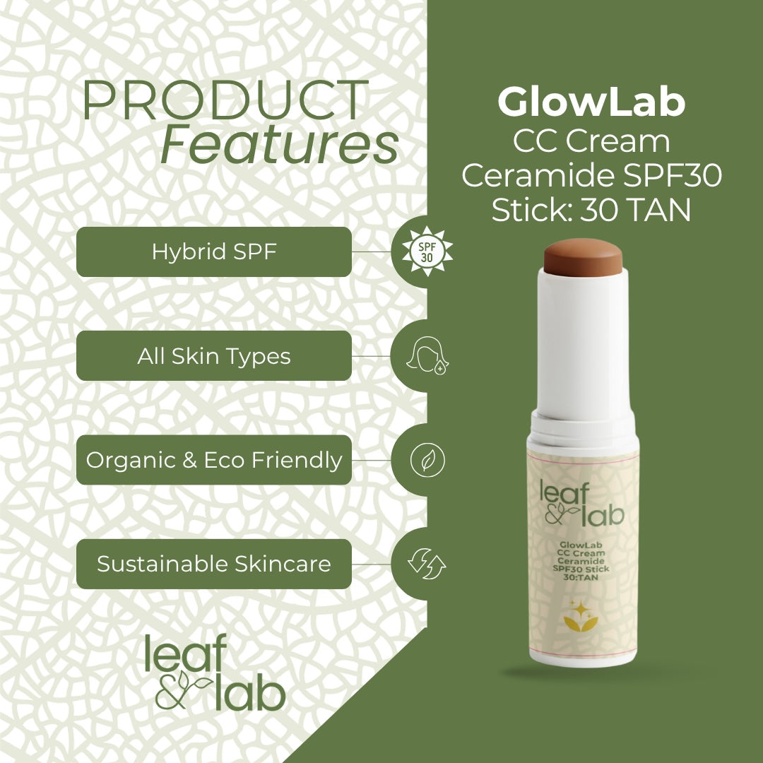GlowLab CC Cream Ceramide SPF30 Stick: 30 TAN 13g