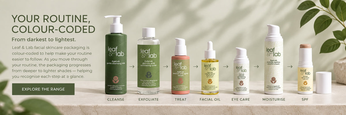 Leaf & Lab colour-coded skincare routine