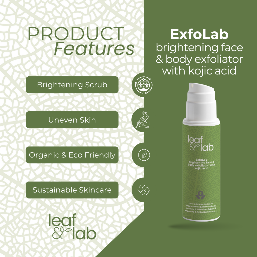 ExfoLab Brightening Face & Body Exfoliator with Kojic Acid 150ml