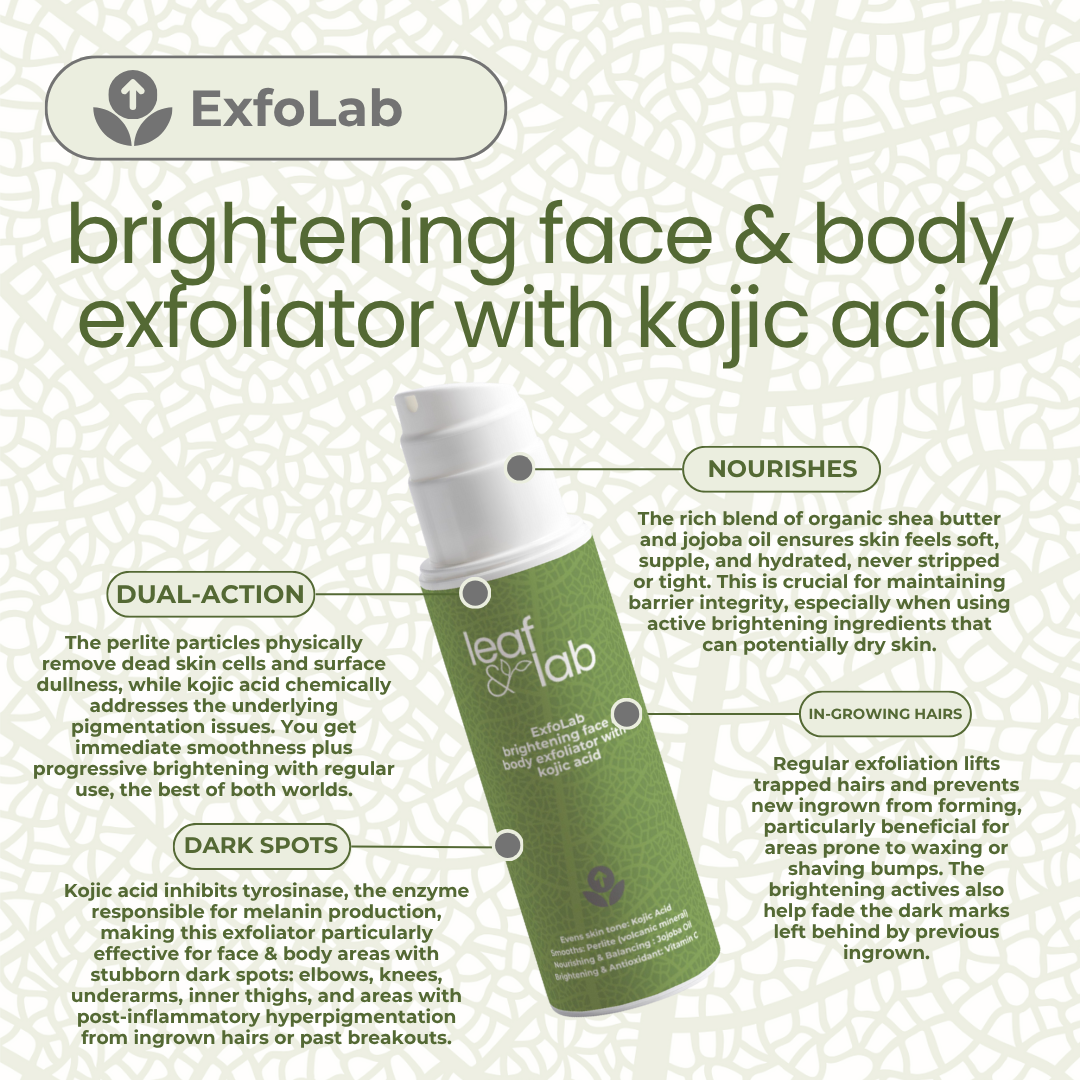 ExfoLab Brightening Face & Body Exfoliator with Kojic Acid 150ml
