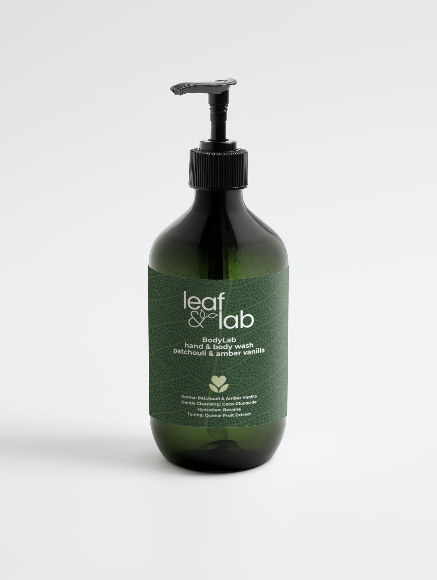 BodyLab Hand & Body Wash, Patchouli & Amber Vanilla 490ml